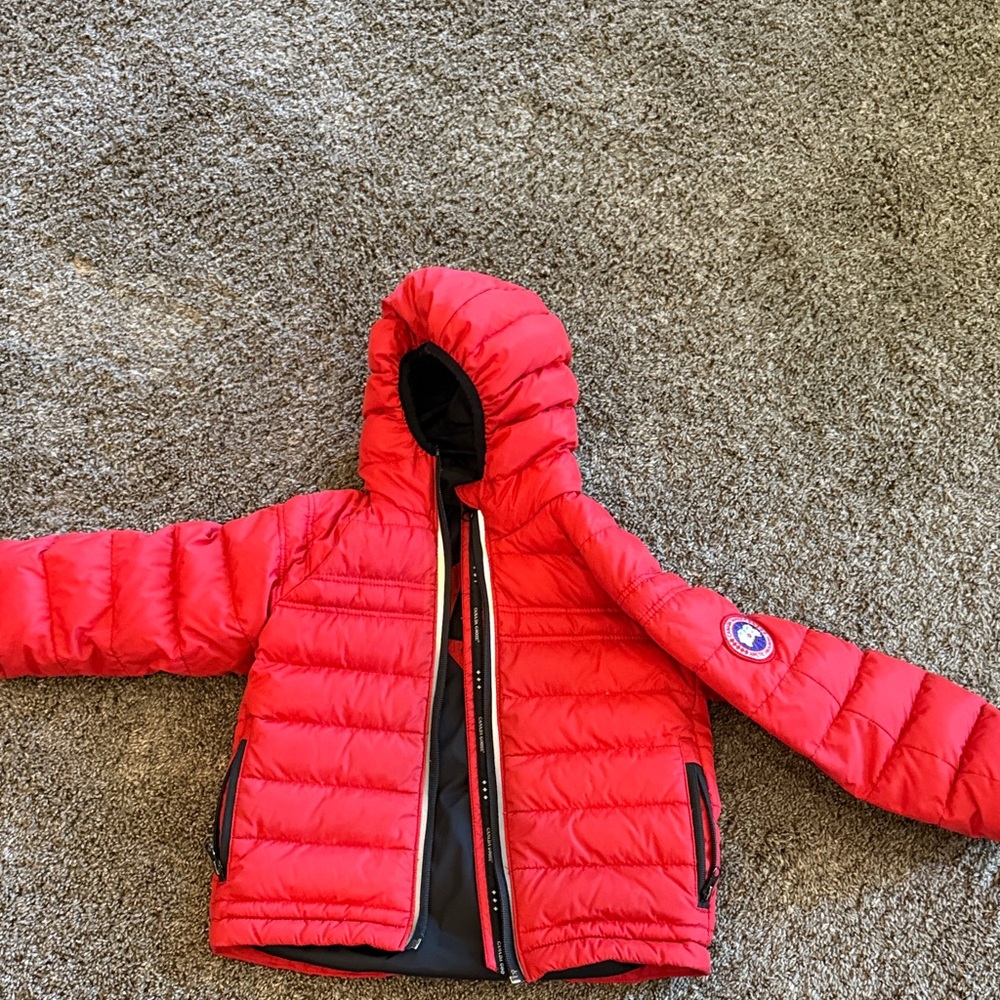 Vibrant Red Hooded Puffer Jacket